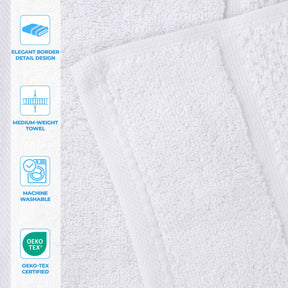 Mile Smart Twist Cotton Solid Thick Border 6 Piece Towel Set