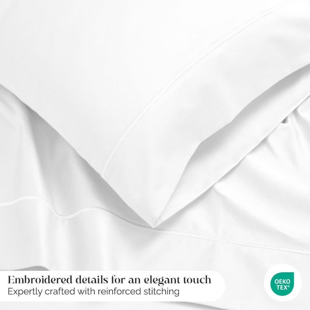 Egyptian Cotton 1500 Thread Count Marrow Stitch Hem Bed Sheet Set