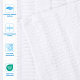 Mika Smart Twist Cotton Solid Textured Ribbed Bath Sheets, Set of 2 - Bath Sheet by Superior