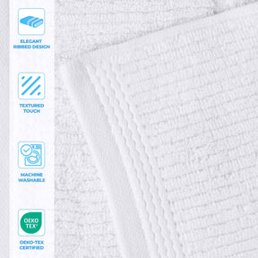 Milo Smart Twist Cotton Solid Ribbed Bath Towels, Set of 2