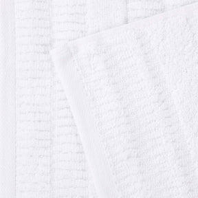 Mika Smart Twist Cotton Solid Textured Ribbed Bath Sheets, Set of 2