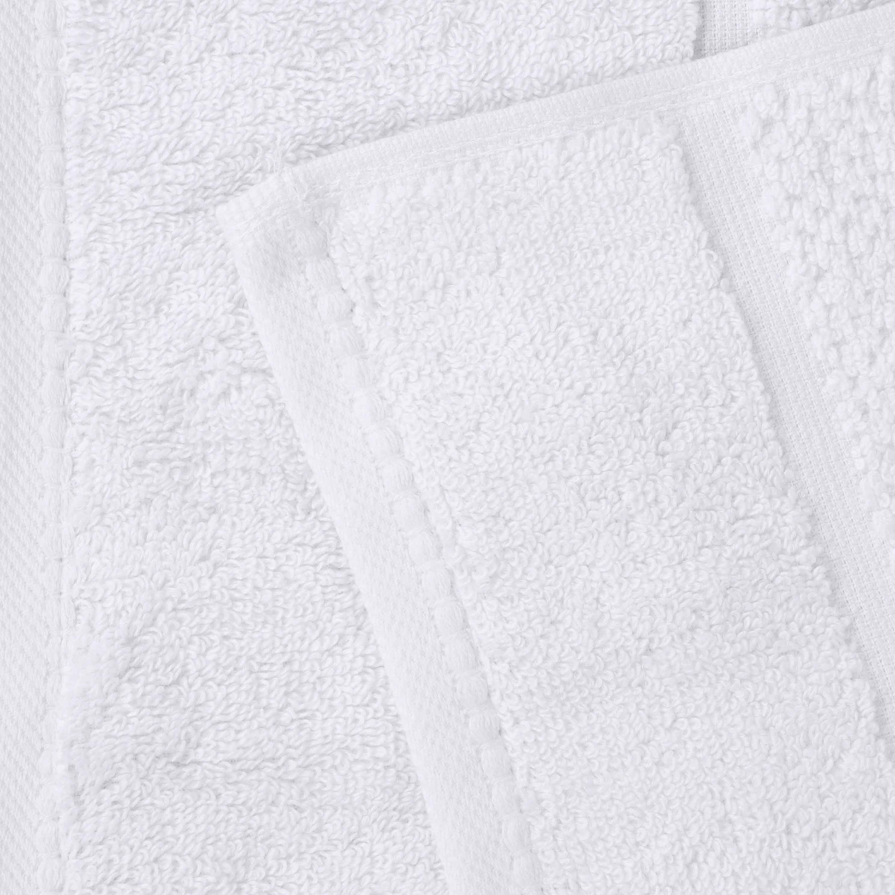 Mile Smart Twist Cotton Solid Thick Border Bath Towels, Set of 2