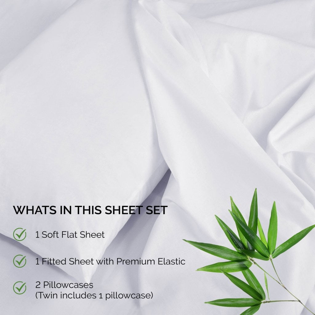 Rayon From Bamboo 300 Thread Count Solid Deep Pocket Sheet Set