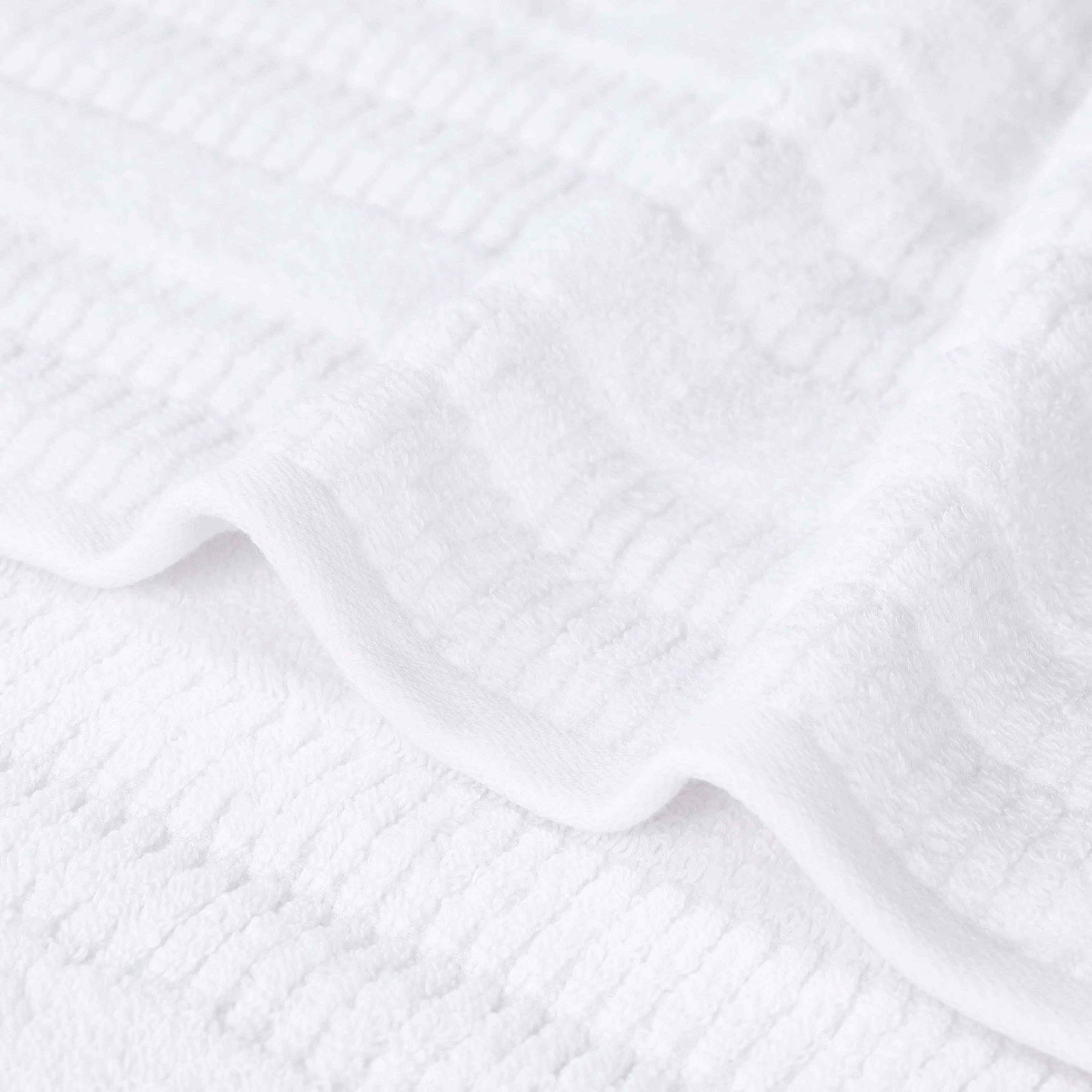 Mika Smart Twist Cotton Solid Textured Ribbed Bath Towels, Set of 2