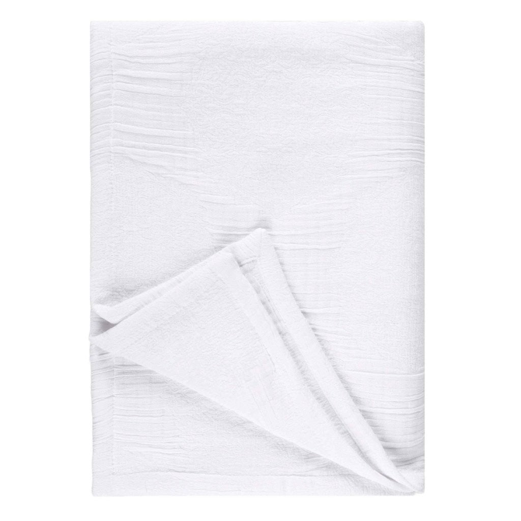 Tanta Cotton Medium Weight Textured Modern Circles Woven Coverlet