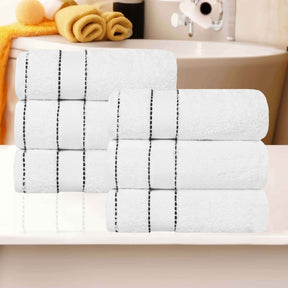 Niles Egyptian Giza Cotton Plush Thick Absorbent Hand Towel Set of 6