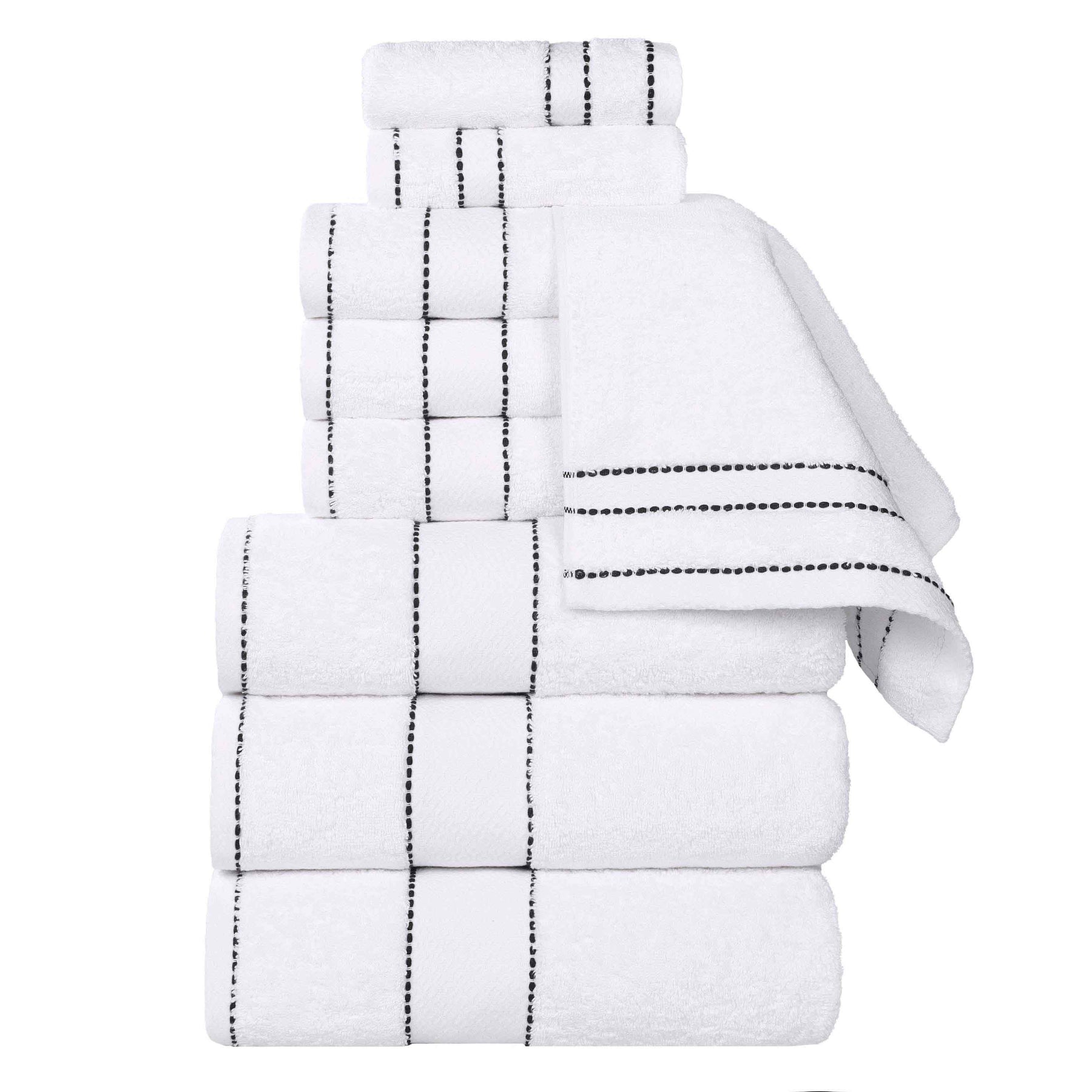 Niles Egyptian Giza Cotton Plush Heavyweight Soft 9 Piece Towel Set