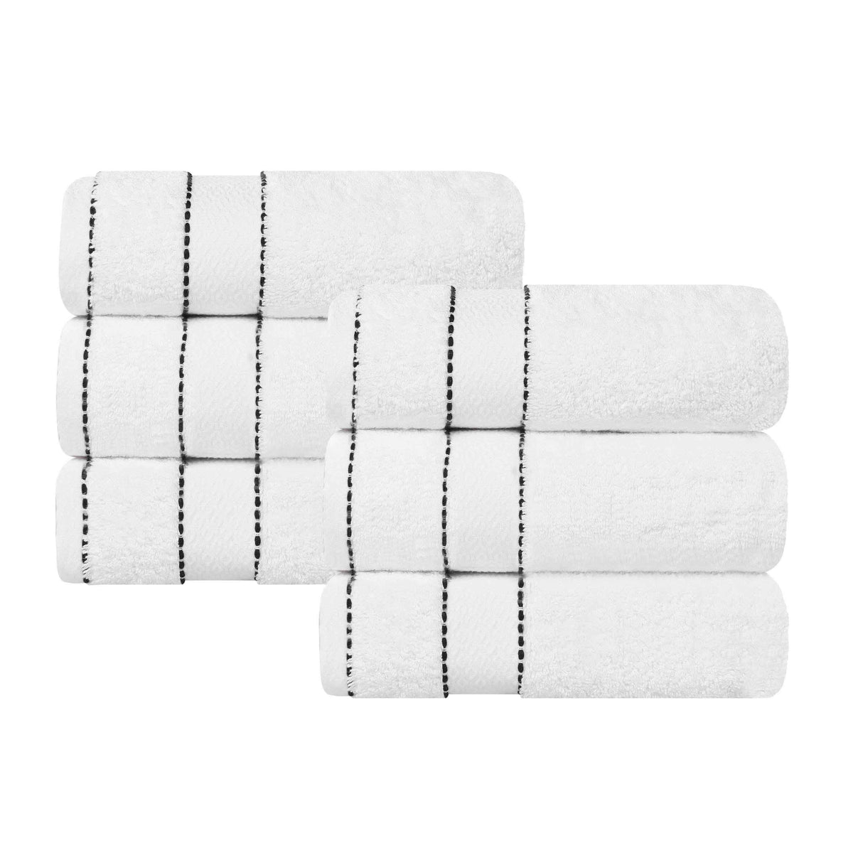 Niles Egyptian Giza Cotton Plush Thick Absorbent Hand Towel Set of 6