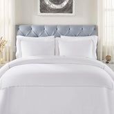 Riverton Cotton Cross-Stitch Embroidered 3 Piece Duvet Cover Set - White