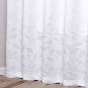 Leaves Room Darkening Grommet Blackout Curtain Panels, Set of 2 - White