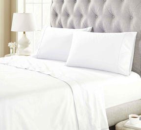 Gina Organic Cotton 300 Thread Count Percale Fitted Bed Sheet - White