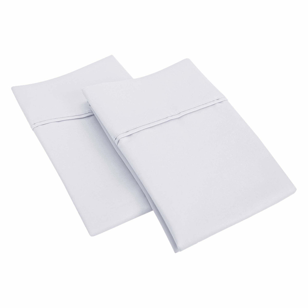 1200 Thread Count Cotton Blend 2 Piece Solid Pillowcase Set - White