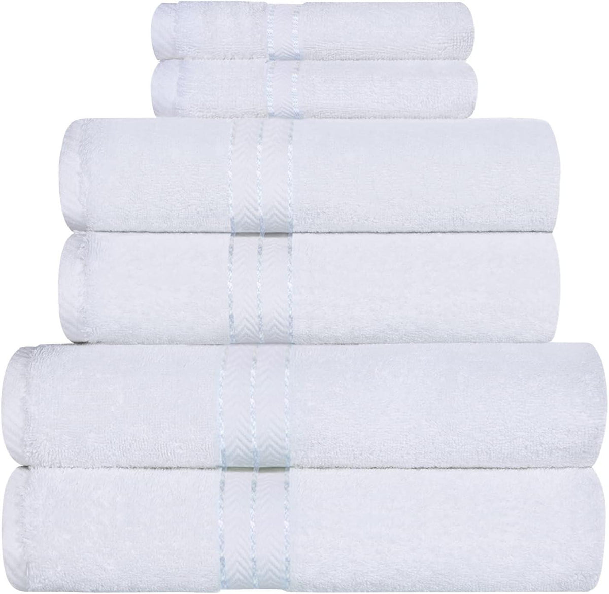 Turkish Cotton Heavyweight Ultra-Plush 6 Piece Towel Set - Towel Set by Superior - Superior 