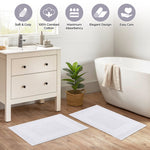 100% Cotton Absorbent Greek Key Border Solid 2 Piece Bath Mat Set - Bath Mats by Superior