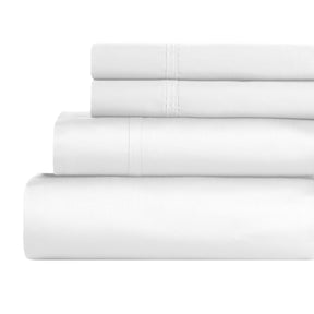 Egyptian Cotton 850 Thread Count Solid Deep Pocket Bed Sheet Set - White