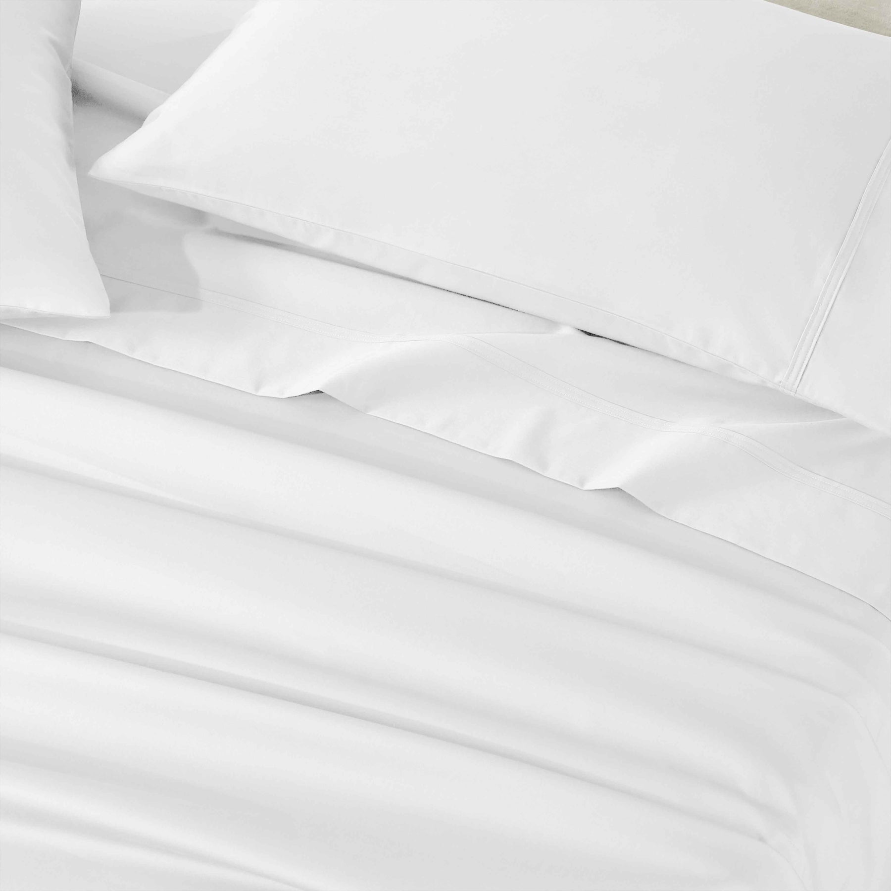 Egyptian Cotton 850 Thread Count Solid Deep Pocket Bed Sheet Set - White