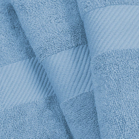 Eco-Friendly Egyptian Cotton Cotton Absorbent 12 Piece Assorted Towel Set - WinterBlue