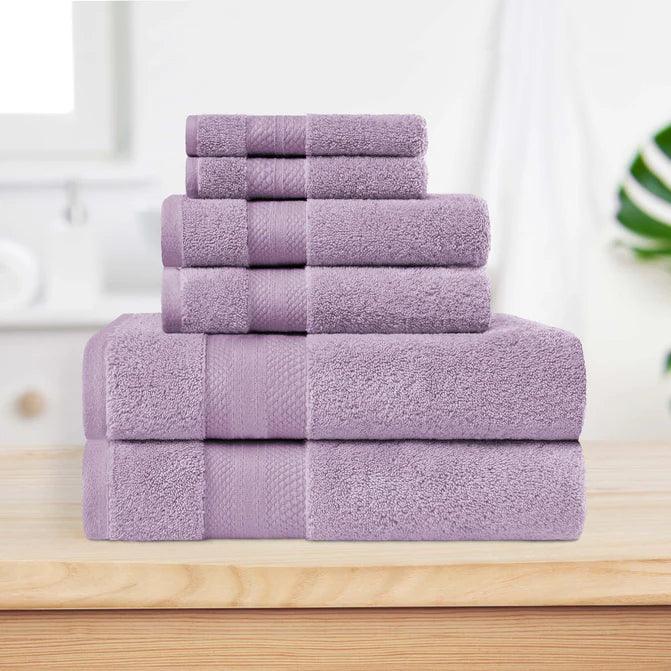 Turkish Cotton Highly Absorbent Solid 6 Piece Towel Set - Towel Set by Superior