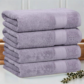 Aria Turkish Cotton Heavyweight Solid Absorbent Bath Towel Set of 4