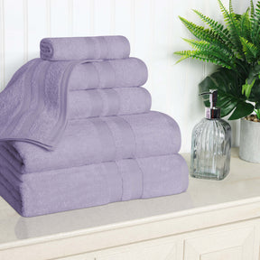 Ultra Soft Cotton Absorbent Solid Assorted 6 Piece Towel Set