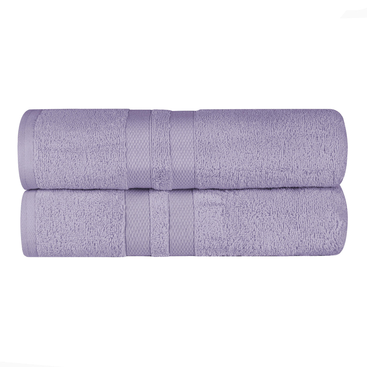 Ultra-Soft Cotton Solid Medium Weight Absorbent Bath Towel Set of 2 - Wisteria