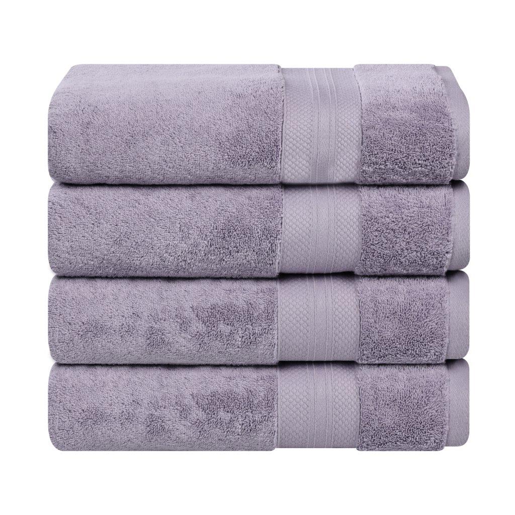 Aria Turkish Cotton Heavyweight Solid Absorbent Bath Towel Set of 4