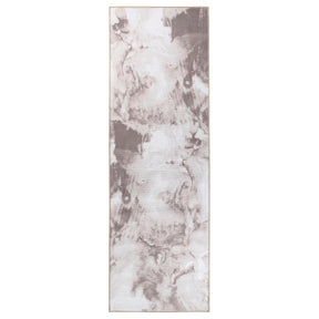 Yuma Abstract Marble Indoor Area Rug or Runner Rug - Beige