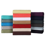 Soho Ribbed Cotton Absorbent 3 Piece Assorted Towel Set - Towel Set by Superior