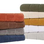 Napa Zero Twist Cotton Solid Waffle Honeycomb Hand Towel Set of 6 - Towel Set by Superior