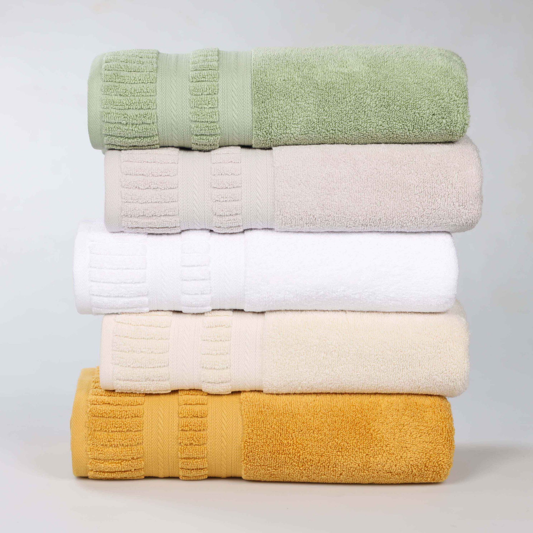 Venice Zero Twist Cotton Medium Weight Soft Bath Towels, Set of 2