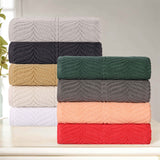 Chevron Zero Twist Solid and Jacquard Soft Cotton 6 Piece Towel Set - Towel Set by Superior