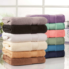 Aria Turkish Cotton Heavyweight Solid Absorbent Bath Towel Set of 4