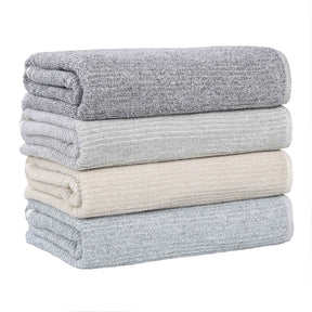 Destin Cotton Blend Medium Weight Ribbed Hand Towels, Set of 6