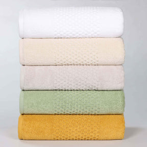 Playa Zero Twist Cotton Solid Waffle Textured 9 Piece Towel Set