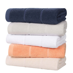 Milo Smart Twist Cotton Medium Weight Solid Ribbed 8 Piece Towel Set