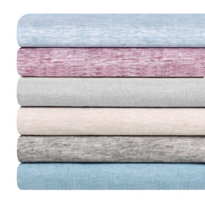 Melange Flannel Cotton Two-Toned Deep Pocket Warm Sheet Set