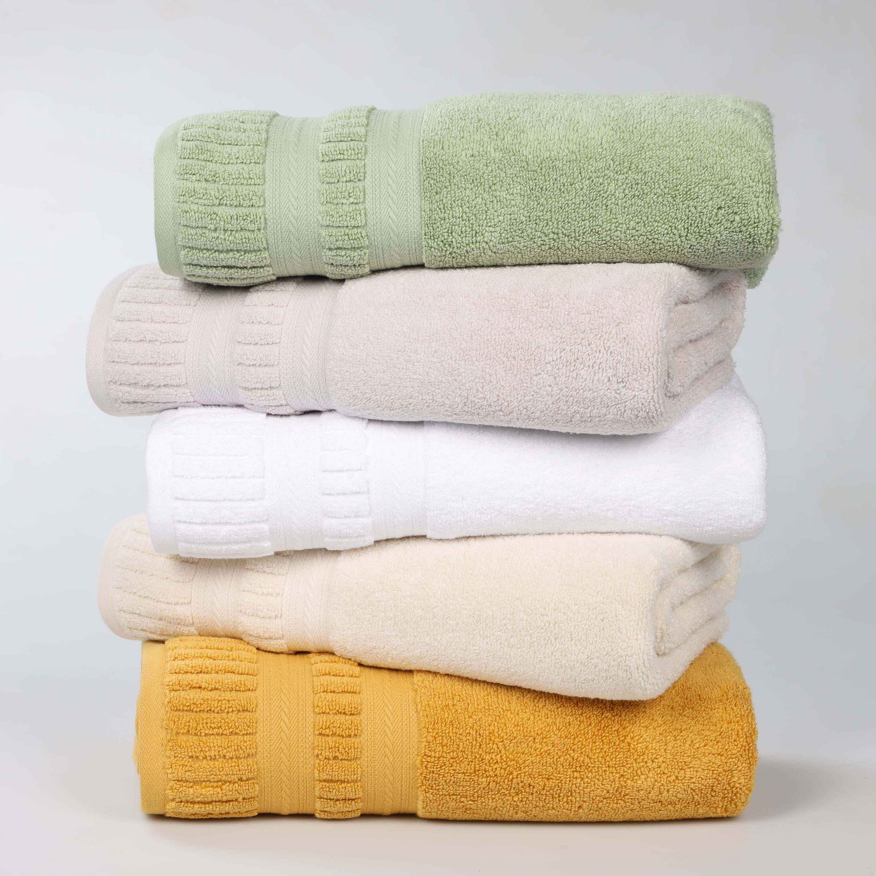 Venice Zero Twist Cotton Medium Weight Face Towels, Set of 12