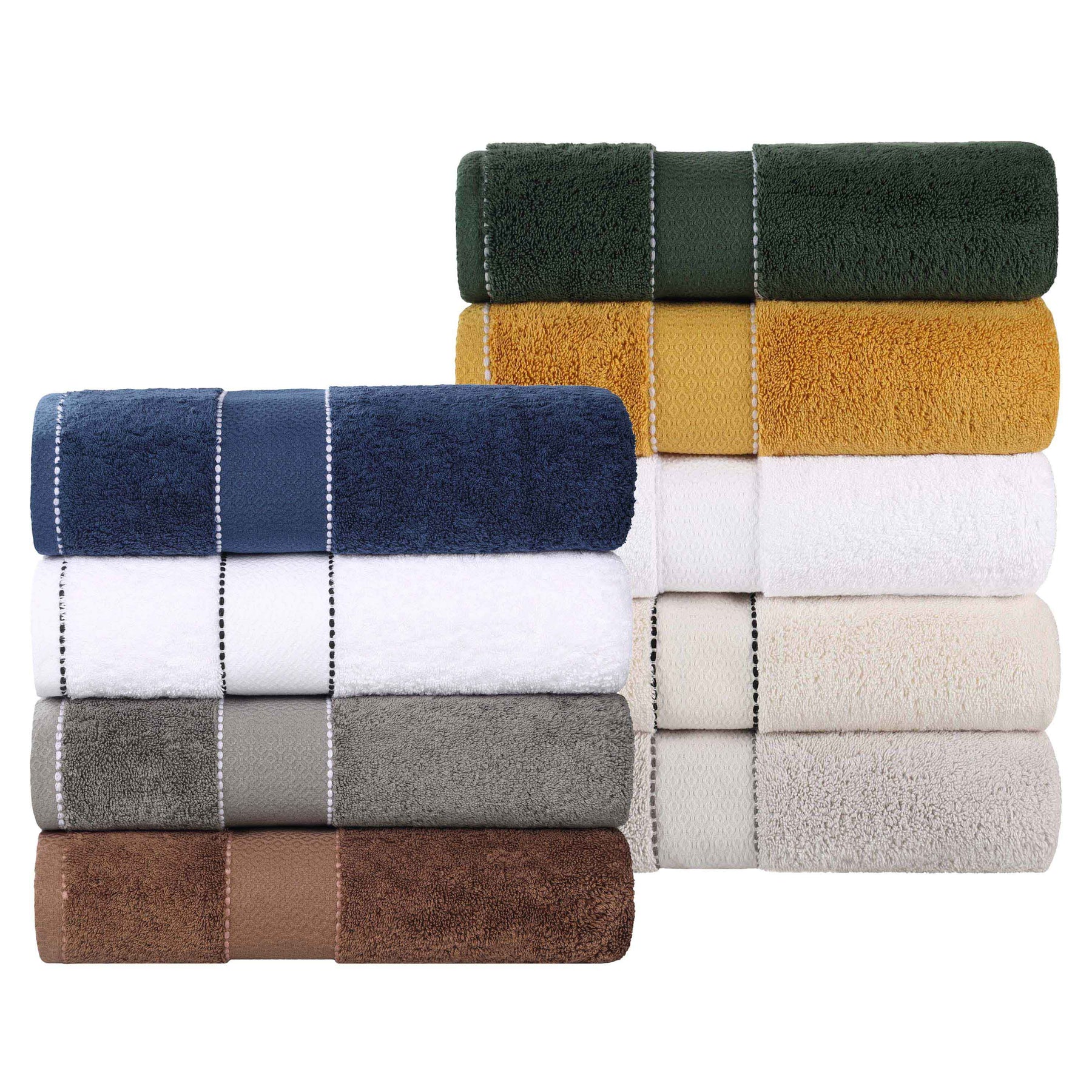 Niles Egyptian Giza Cotton Plush Heavyweight Soft 8 Piece Towel Set