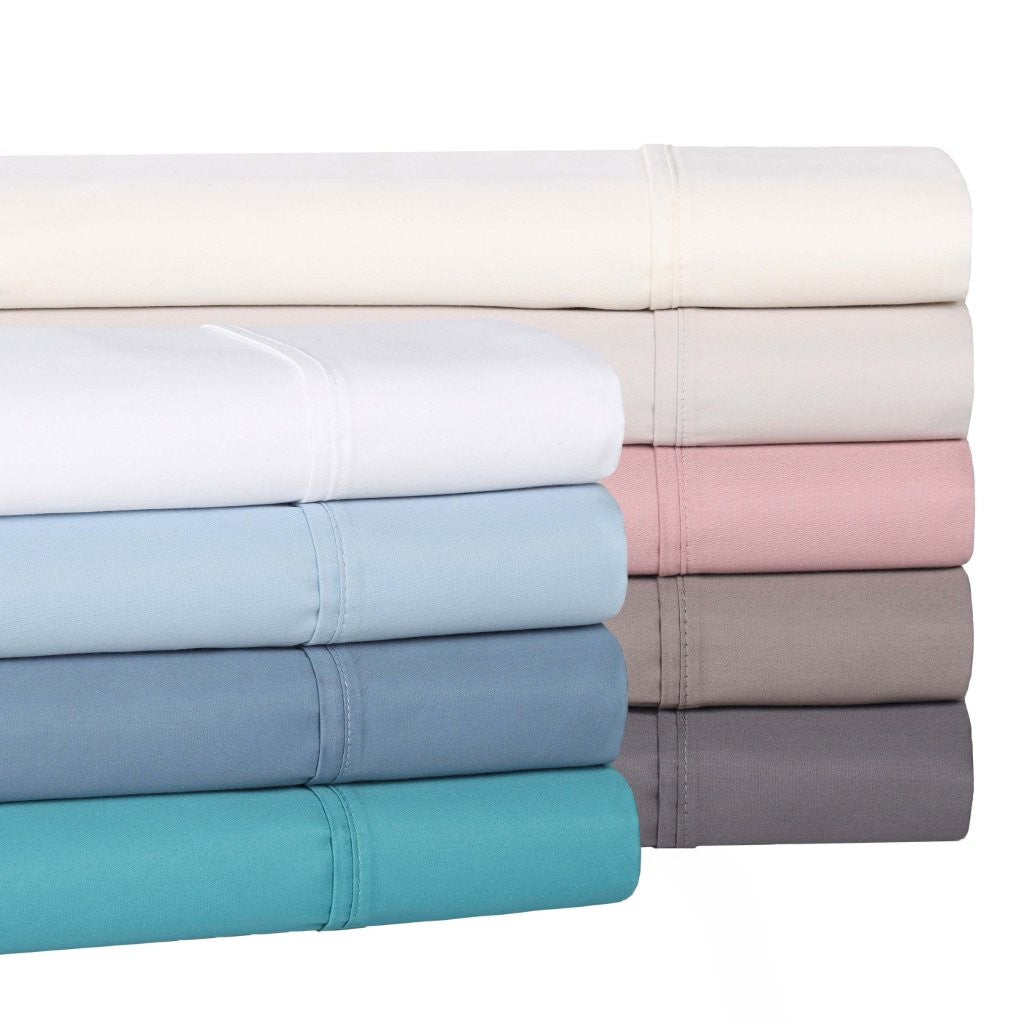 Cotton Blend Solid Deep Pocket Bed Sheet Set