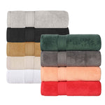 Chevron Zero Twist Solid and Jacquard Soft Cotton 6 Piece Towel Set - Towel Set by Superior