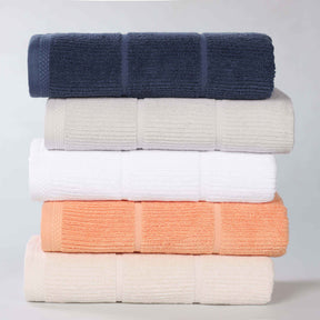 Milo Smart Twist Cotton Medium Weight Solid Ribbed 9 Piece Towel Set