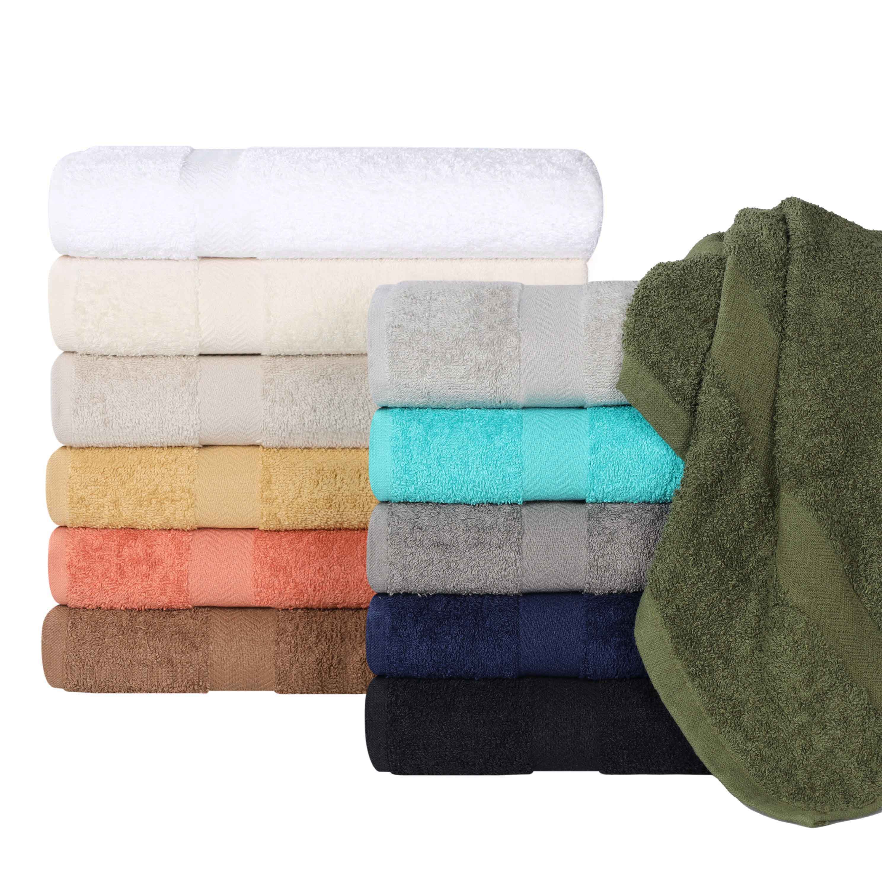 6 Piece Cotton Eco-Friendly Soft Absorbent Towel Set - Towel Set by Superior