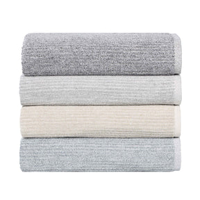 Destin Cotton Blend Medium Weight Textured Ribbed 6 Piece Towel Set