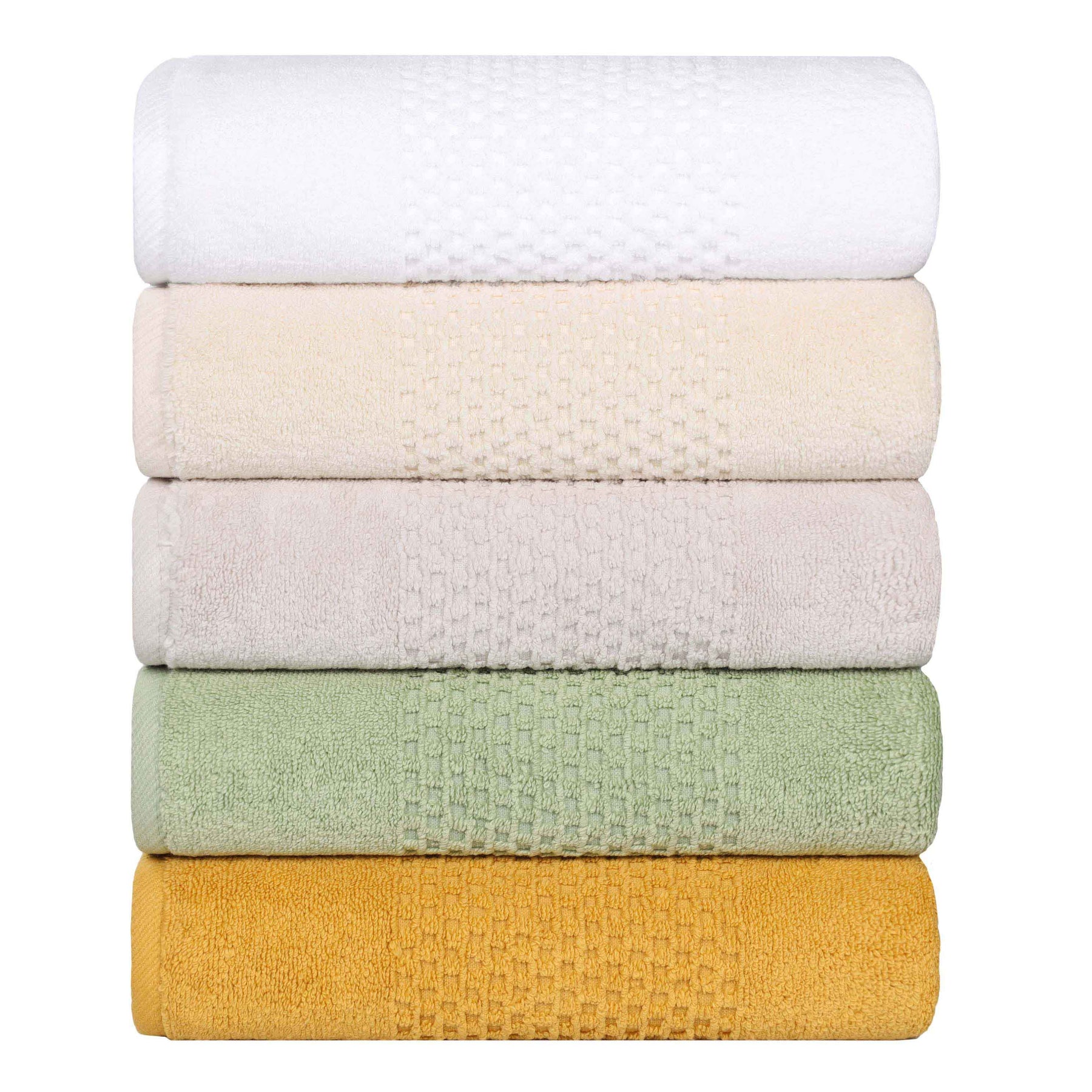 Playa Zero Twist Cotton Solid Waffle Textured Bath Sheets, Set of 2