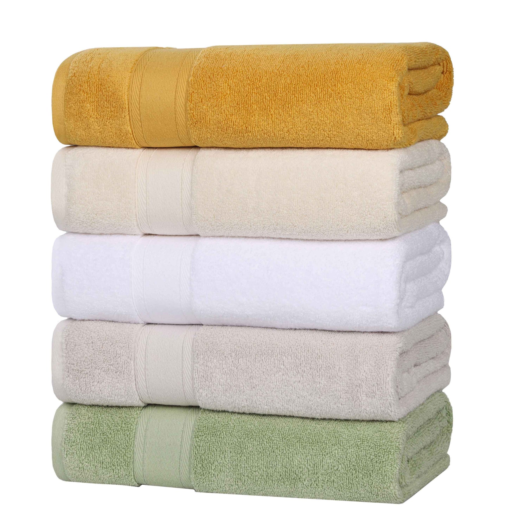 Belmont Zero Twist Cotton Medium Weight Soft Bath Towels, Set of 2