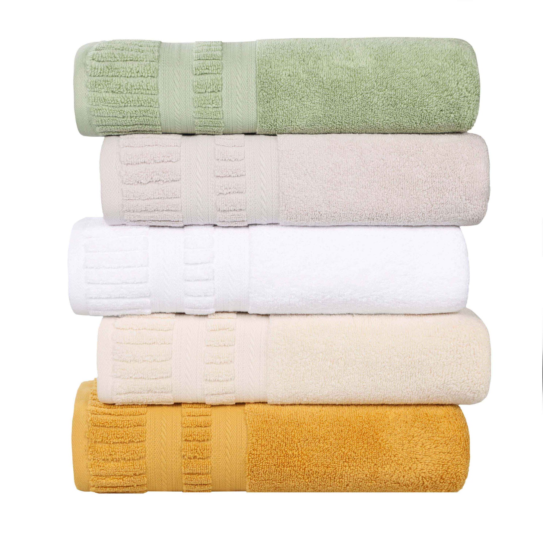 Venice Zero Twist Cotton Medium Weight Soft Bath Towels, Set of 2