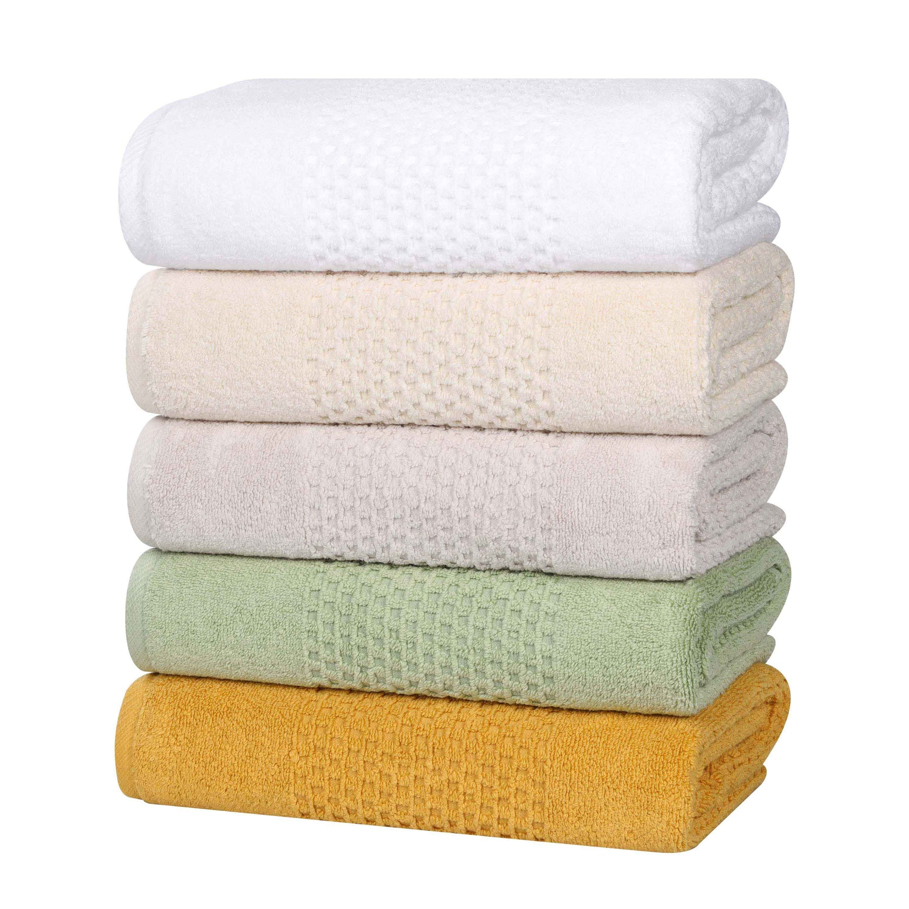 Playa Zero Twist Cotton Solid Waffle Textured Bath Sheets, Set of 2