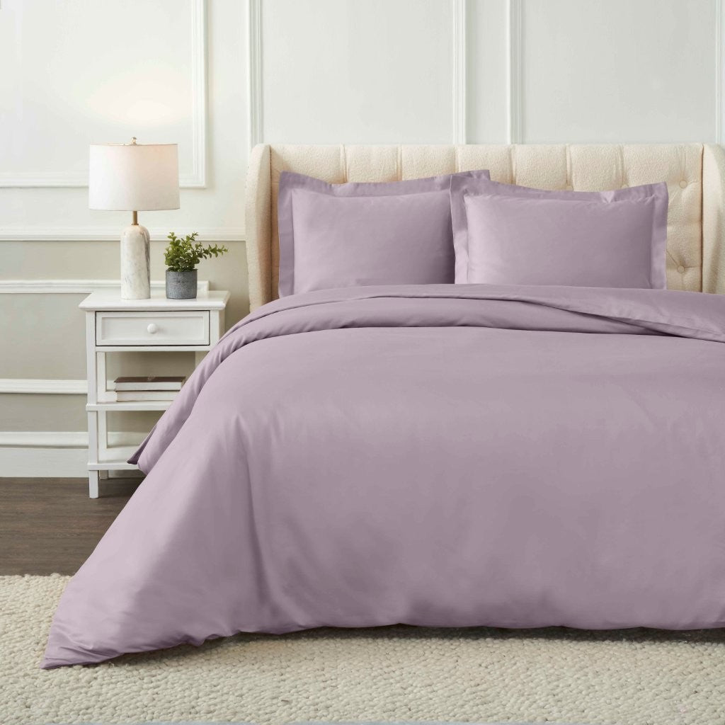 1200 Thread Count Egyptian Solid Cotton Duvet Cover Set