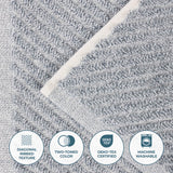 Amelia Cotton Blend Diagonal Ribbed Face Towels Washcloths, Set of 12 - Face Towel by Superior