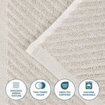 Amelia Cotton Blend Textured Diagonal Ribbed 12 Piece Towel Set - Towel Set by Superior